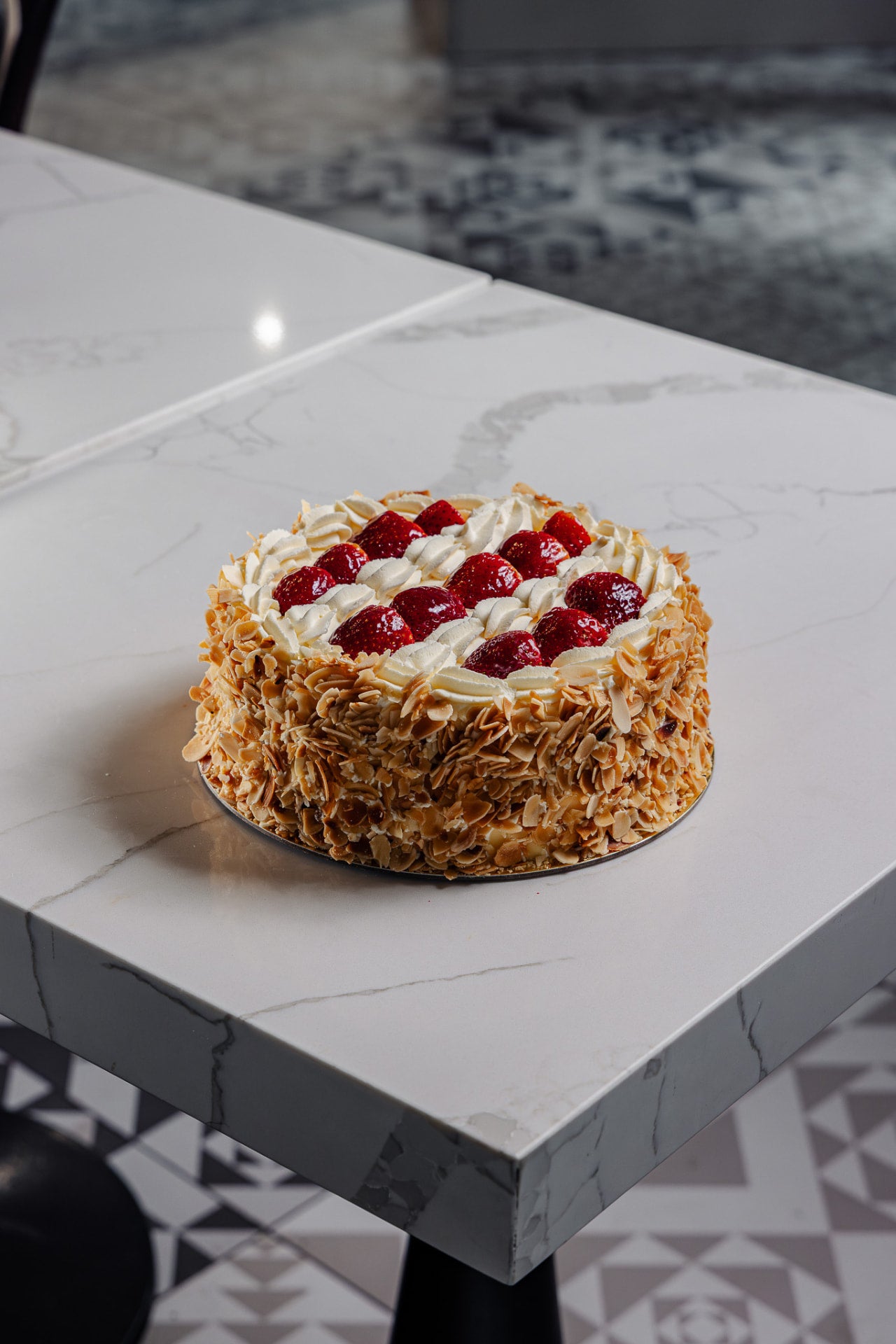 Whole strawberry torte