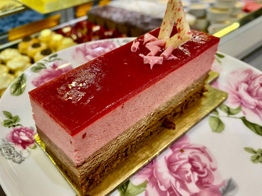 Raspberry & Cholocate Slice